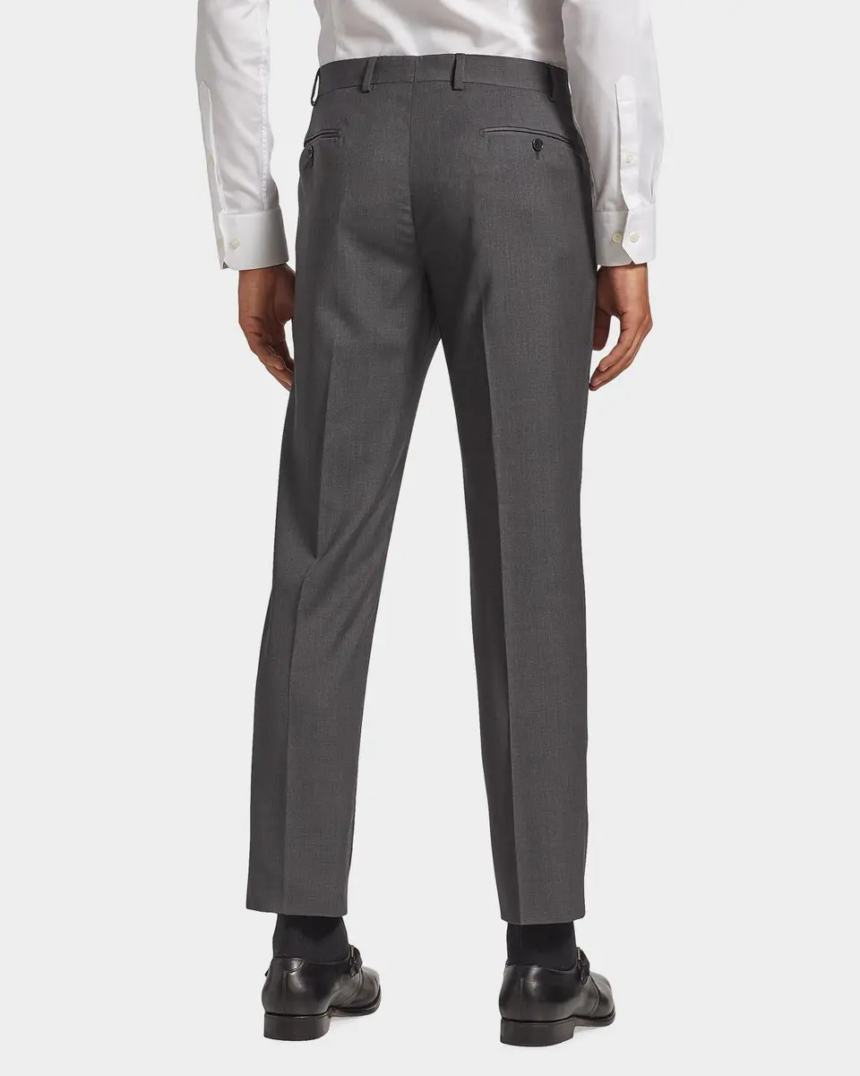 Emporio Armani Basic Flat-Front Wool Trousers | Thumbnail 3 Emporio Armani Basic Flat-Front Wool Trousers | Thumbnail 3