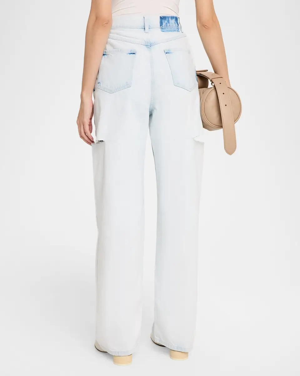 Maison Margiela Cutout Bleached Barrel-Leg Jeans | Thumbnail 3 Maison Margiela Cutout Bleached Barrel-Leg Jeans | Thumbnail 3