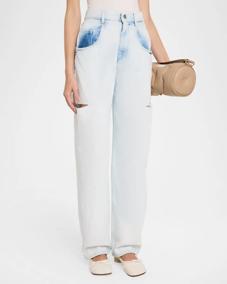 Maison Margiela Cutout Bleached Barrel-Leg Jeans | Thumbnail 4 Maison Margiela Cutout Bleached Barrel-Leg Jeans | Thumbnail 4