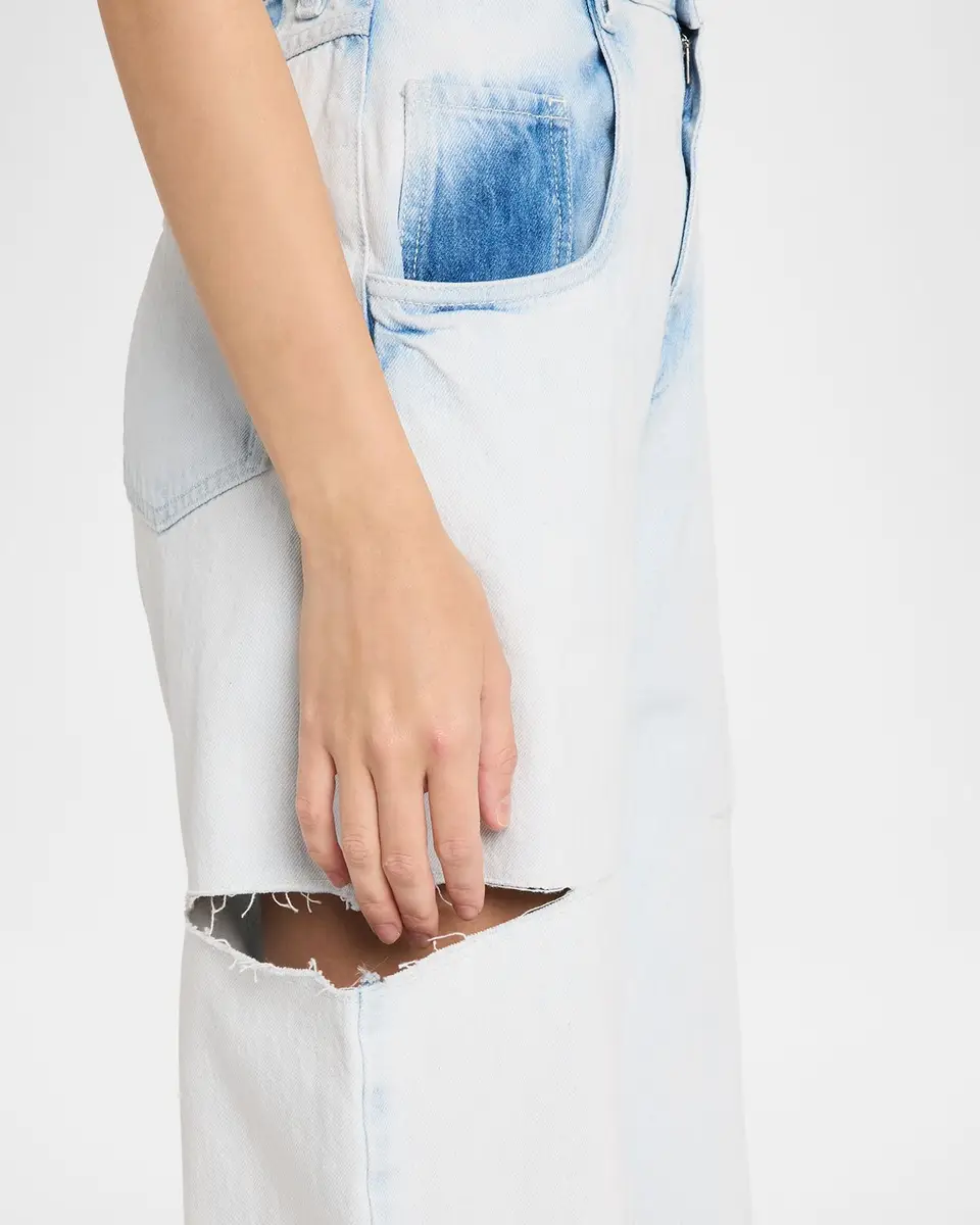 Maison Margiela Cutout Bleached Barrel-Leg Jeans | Thumbnail 5 Maison Margiela Cutout Bleached Barrel-Leg Jeans | Thumbnail 5