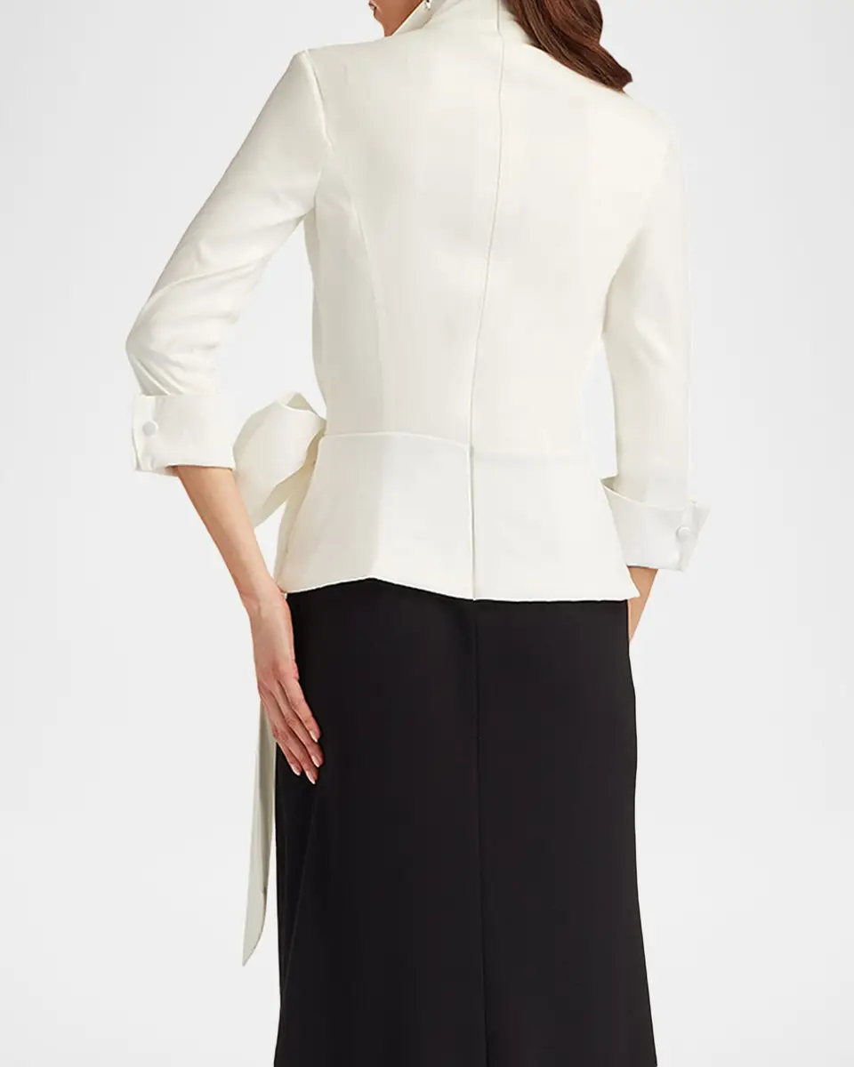 Tadashi Shoji Bicolor Pleated Taffeta & Crepe Gown | Thumbnail 3