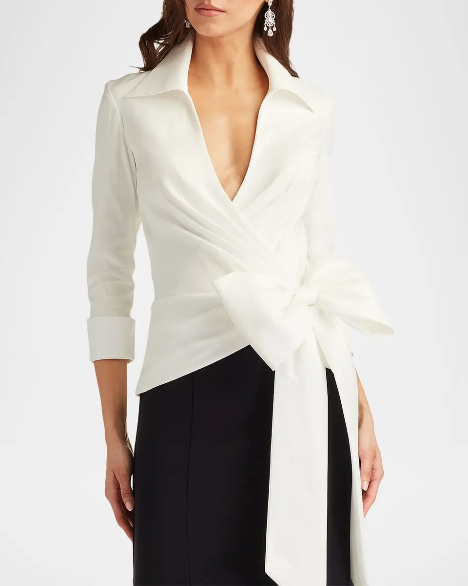 Tadashi Shoji Bicolor Pleated Taffeta & Crepe Gown | Thumbnail 4