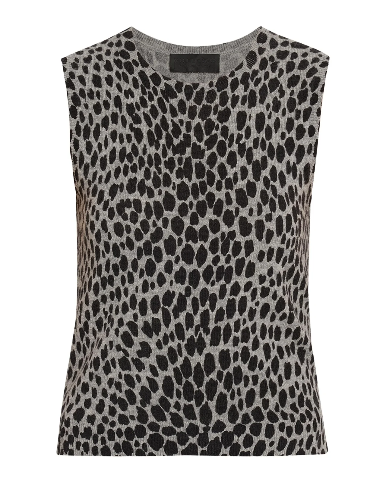 Nessa Cheetah Cashmere Sweater Tank
