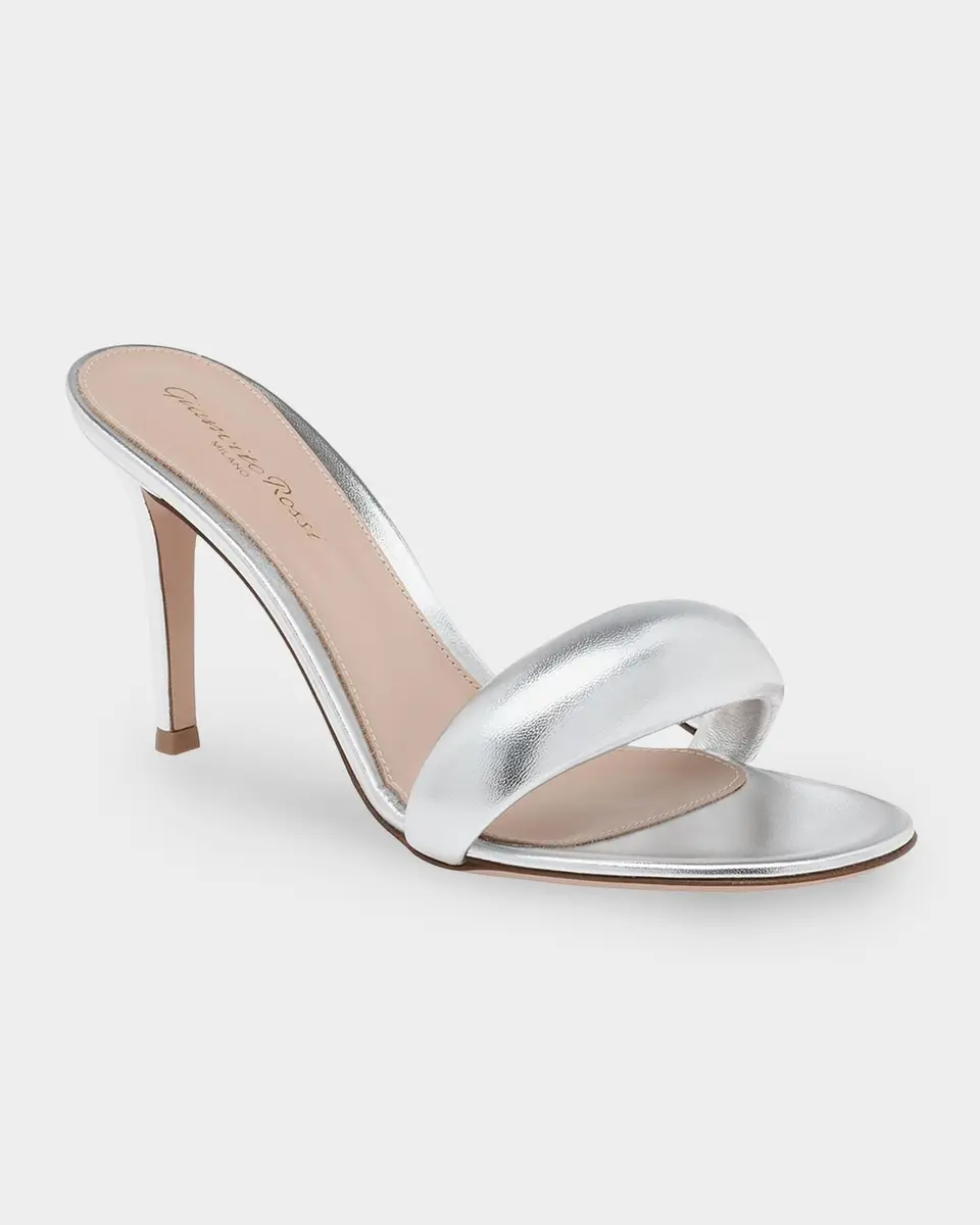 Gianvito Rossi Bijoux 85MM Leather Mules | Thumbnail 2 Gianvito Rossi Bijoux 85MM Leather Mules | Thumbnail 2