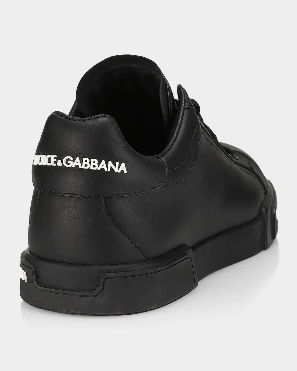 Dolce & Gabbana Men's Portofino Leather Low-Top Sneakers | Thumbnail 3 Dolce & Gabbana Men's Portofino Leather Low-Top Sneakers | Thumbnail 3