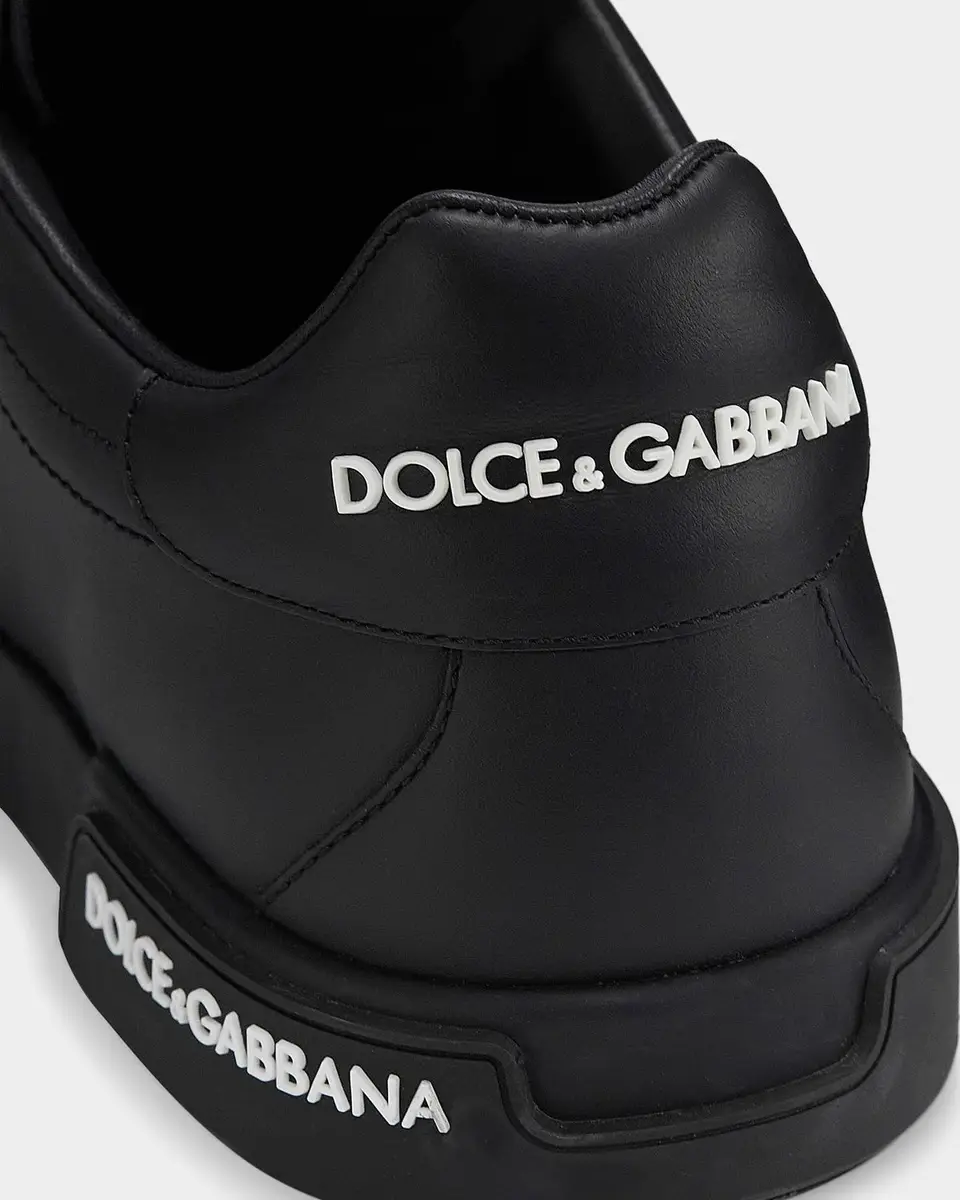 Dolce & Gabbana Men's Portofino Leather Low-Top Sneakers | Thumbnail 4 Dolce & Gabbana Men's Portofino Leather Low-Top Sneakers | Thumbnail 4