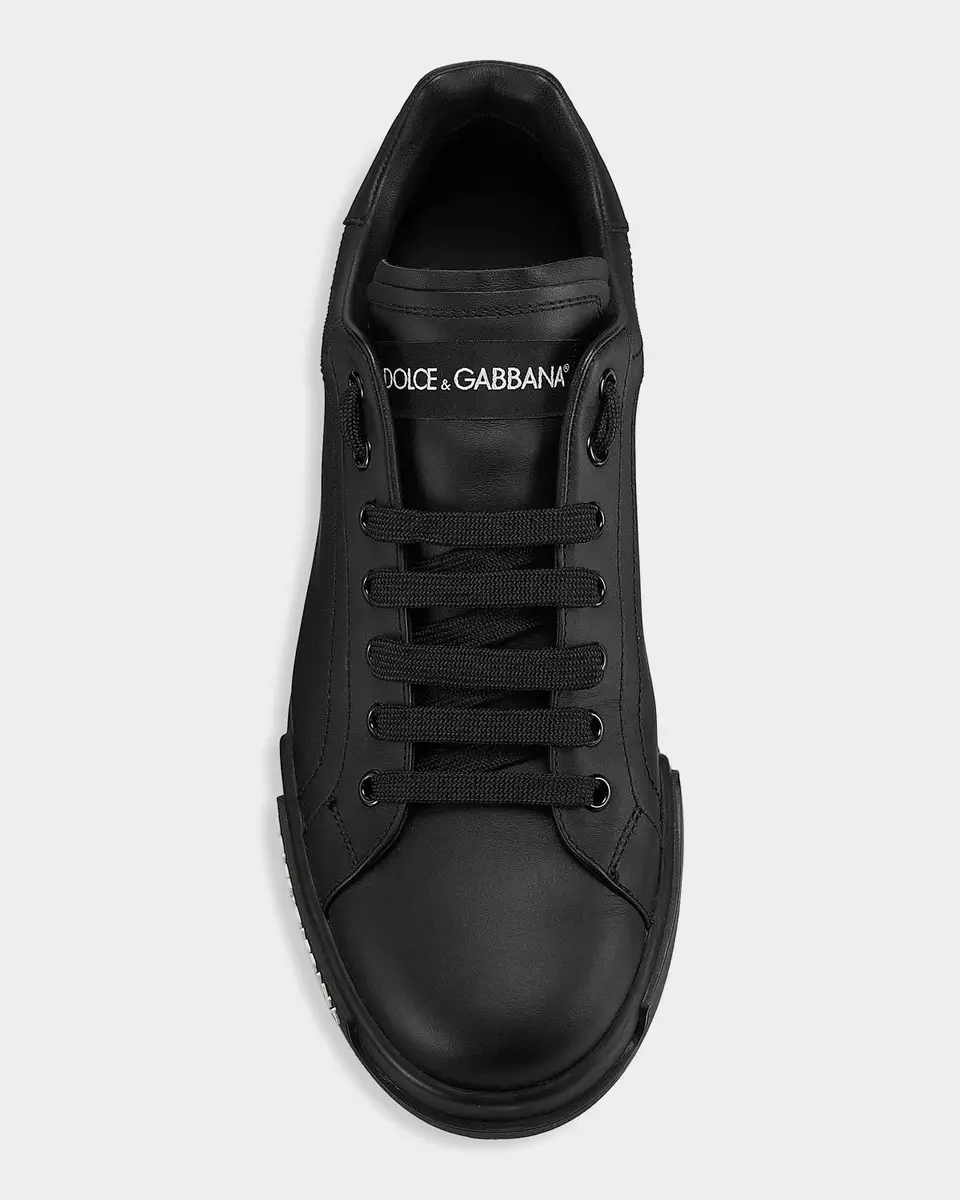 Dolce & Gabbana Men's Portofino Leather Low-Top Sneakers | Thumbnail 5 Dolce & Gabbana Men's Portofino Leather Low-Top Sneakers | Thumbnail 5