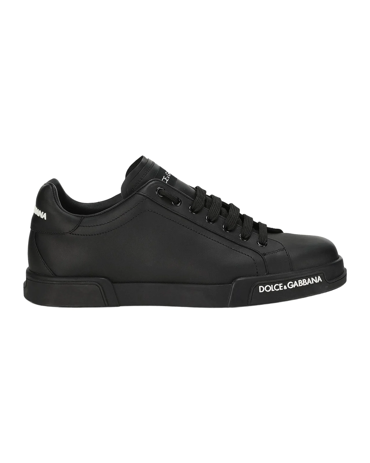 Dolce & Gabbana Men's Portofino Leather Low-Top Sneakers