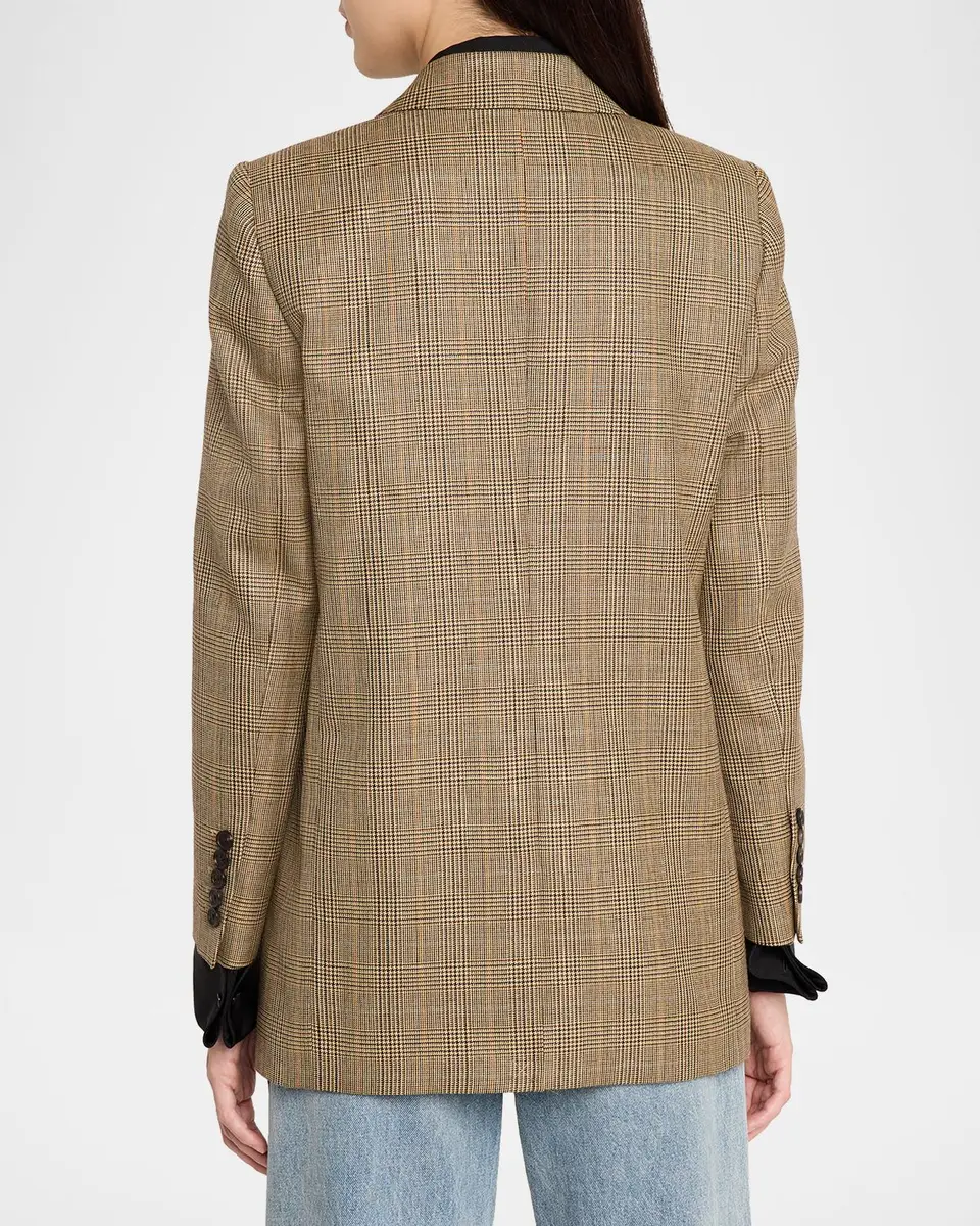 Nili Lotan Diane Check Wool Single-Breasted Blazer Jacket | Thumbnail 3 Nili Lotan Diane Check Wool Single-Breasted Blazer Jacket | Thumbnail 3