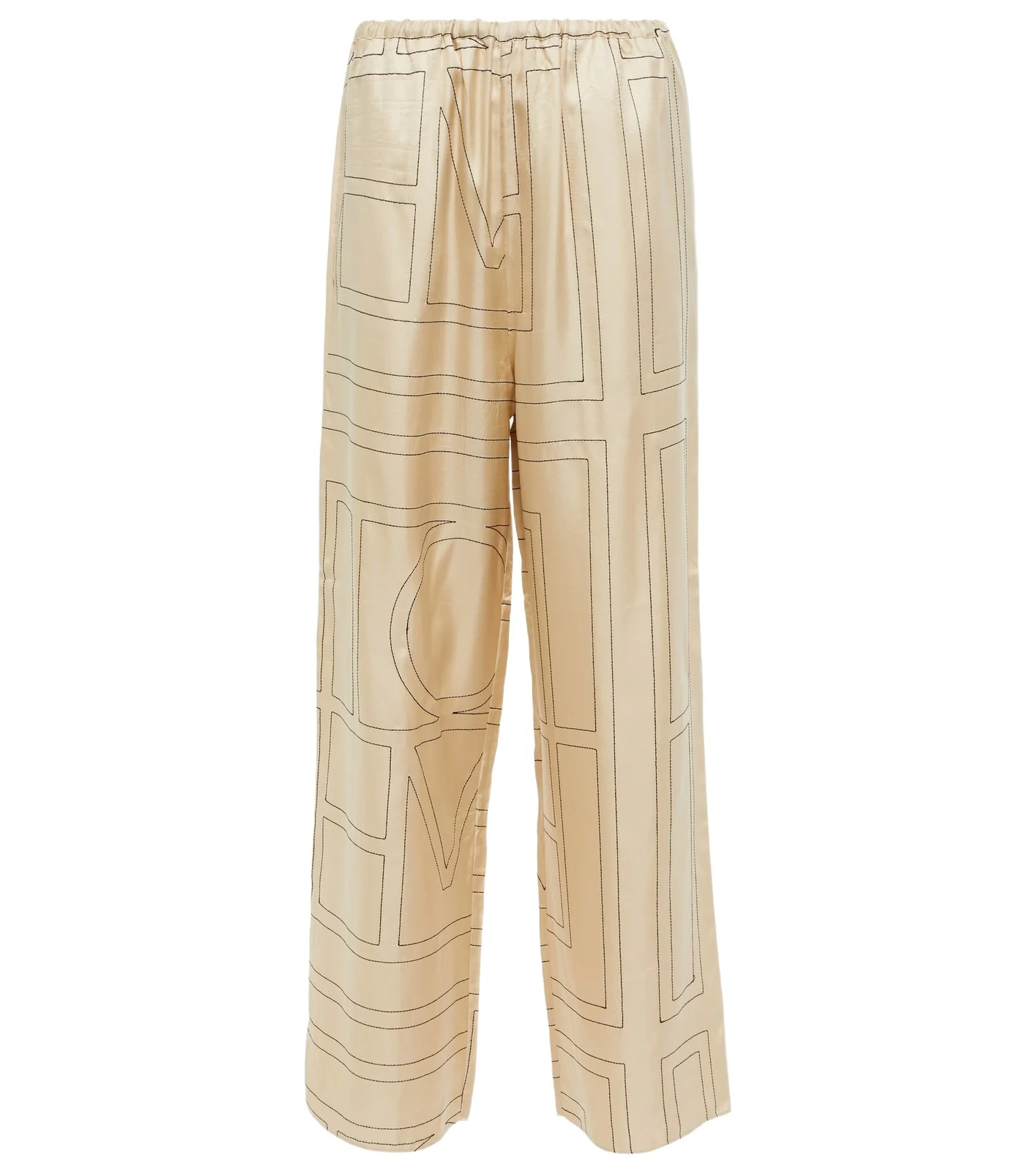 TOTEME Logo wide-leg silk pants
