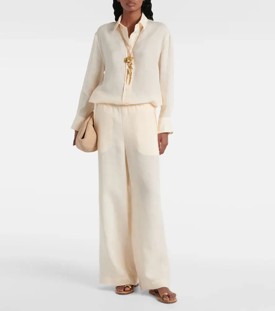 Eres Select linen wide-leg pants | Thumbnail 3 Eres Select linen wide-leg pants | Thumbnail 3