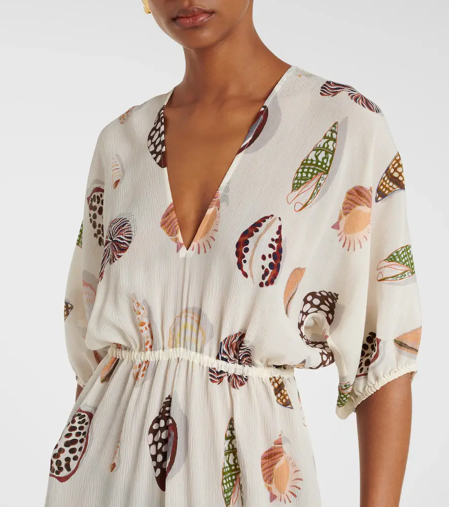 Eres Coffea printed silk midi dress | Thumbnail 3 Eres Coffea printed silk midi dress | Thumbnail 3