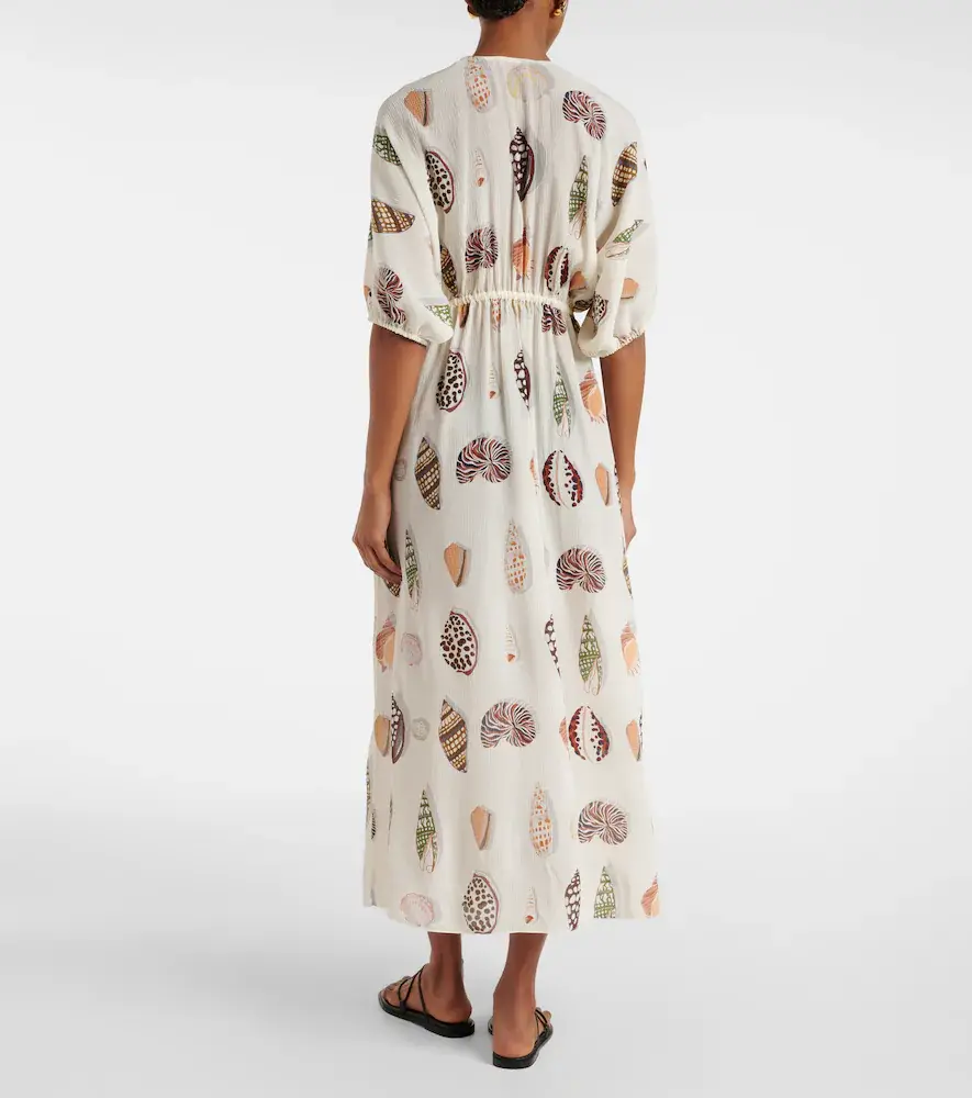 Eres Coffea printed silk midi dress | Thumbnail 4 Eres Coffea printed silk midi dress | Thumbnail 4