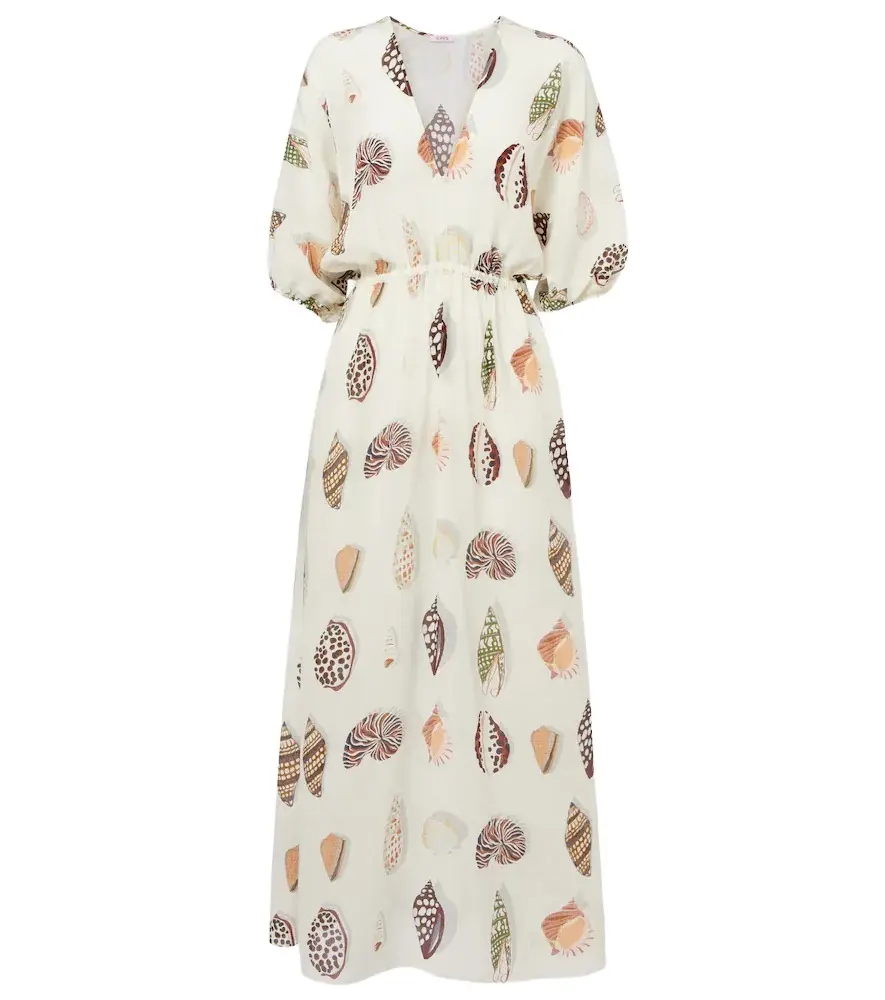 Eres Coffea printed silk midi dress