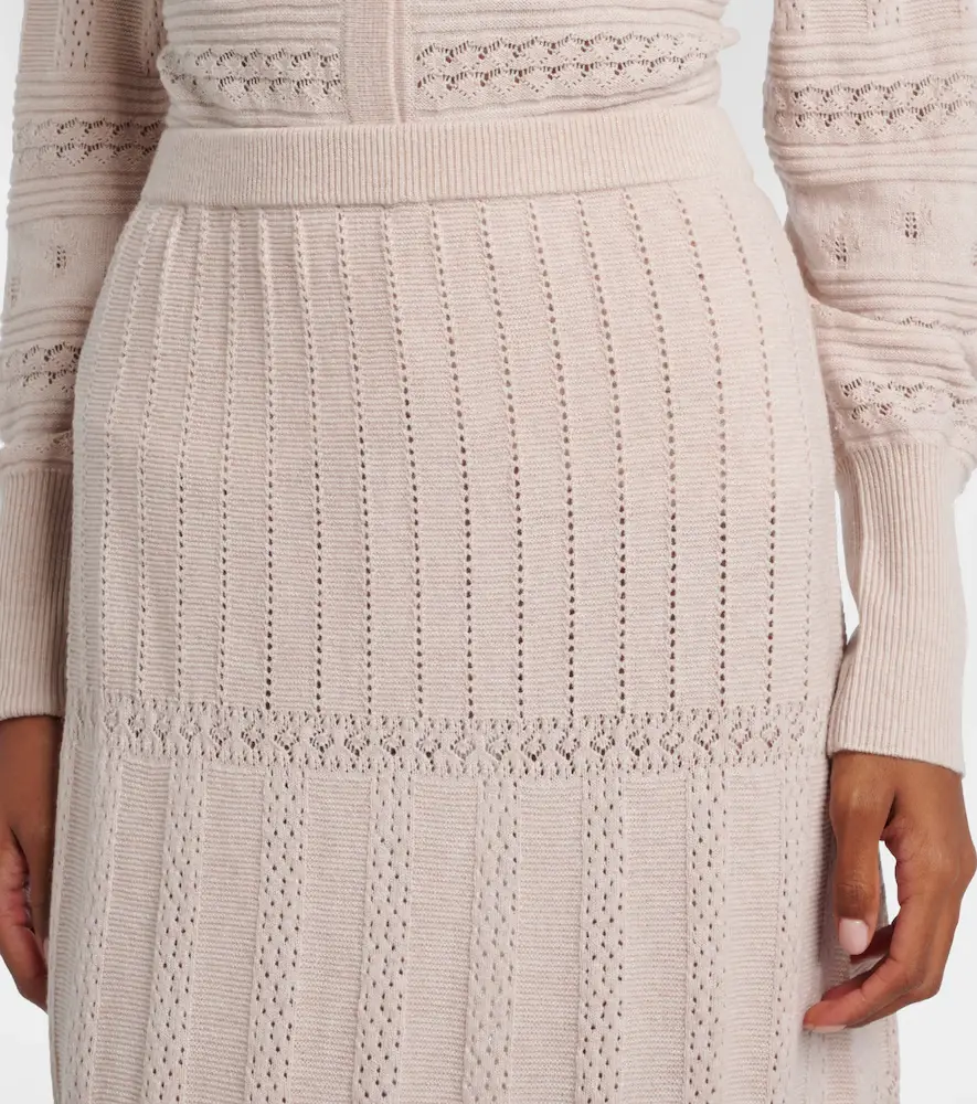 Eres Rythmee pointelle wool and cashmere midi skirt | Thumbnail 5 Eres Rythmee pointelle wool and cashmere midi skirt | Thumbnail 5