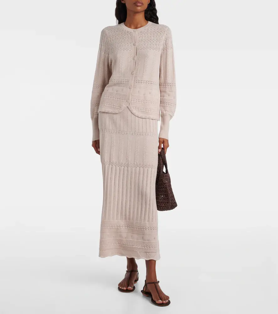 Eres Trio pointelle wool and cashmere cardigan | Thumbnail 3 Eres Trio pointelle wool and cashmere cardigan | Thumbnail 3