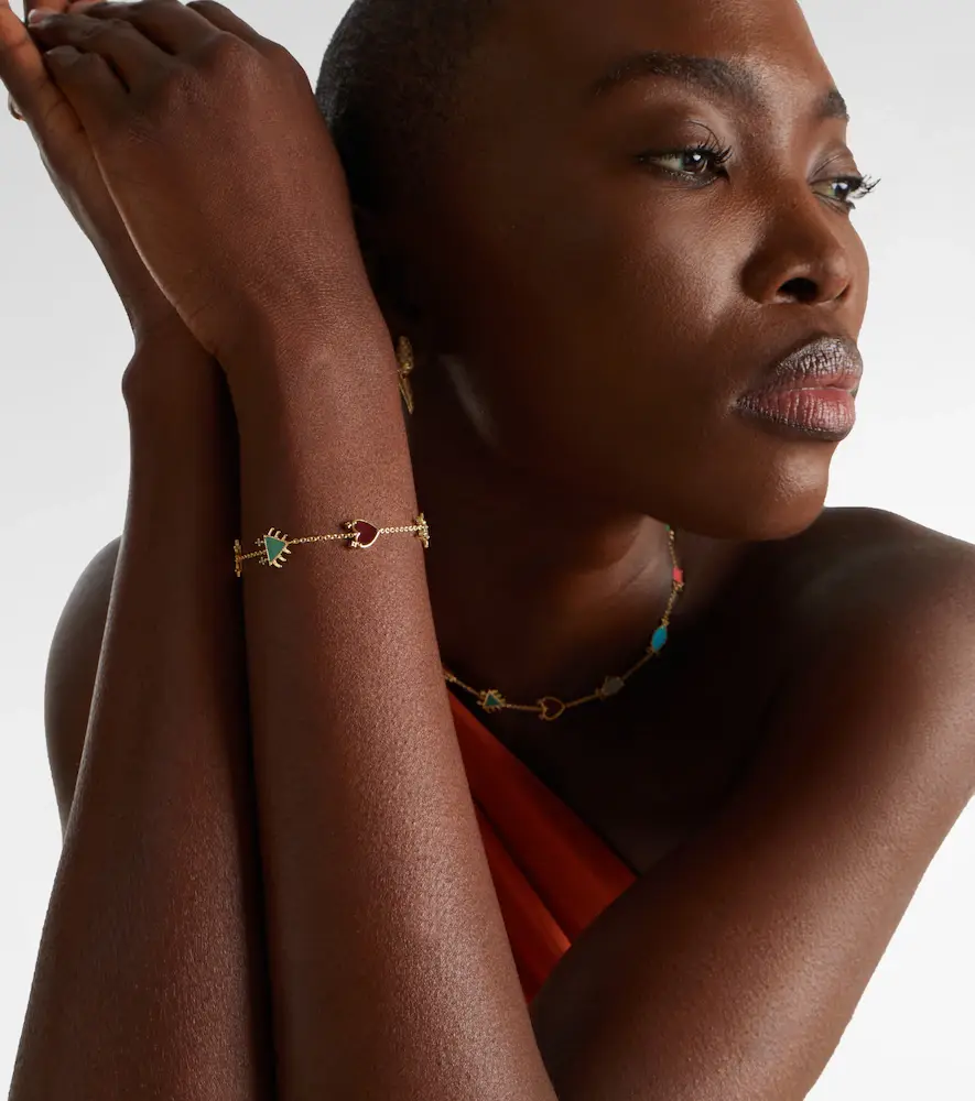 Yvonne Léon Yvonne Léon Petits Personnages 9kt gold bracelet with gemstones | Thumbnail 2