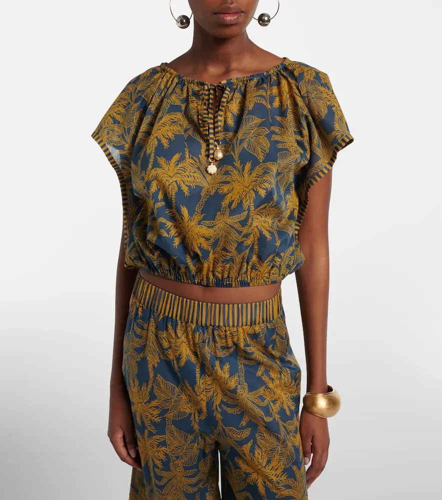 Eres Crocodile printed cotton voile top | Thumbnail 4 Eres Crocodile printed cotton voile top | Thumbnail 4