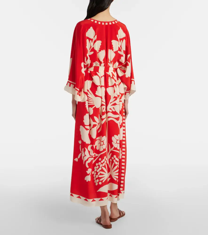 Eres Holi belted printed silk kaftan | Thumbnail 3 Eres Holi belted printed silk kaftan | Thumbnail 3
