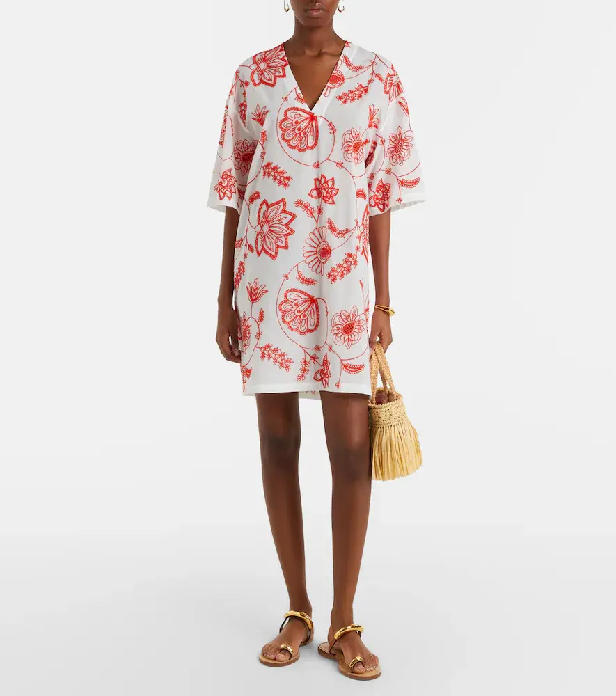 Eres Levia embroidered cotton-blend minidress | Thumbnail 5