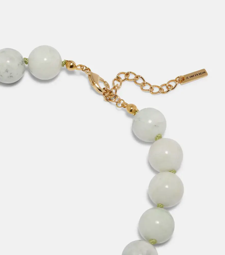 Jennifer Behr Louisa 18kt gold-plated embellished necklace | Thumbnail 3