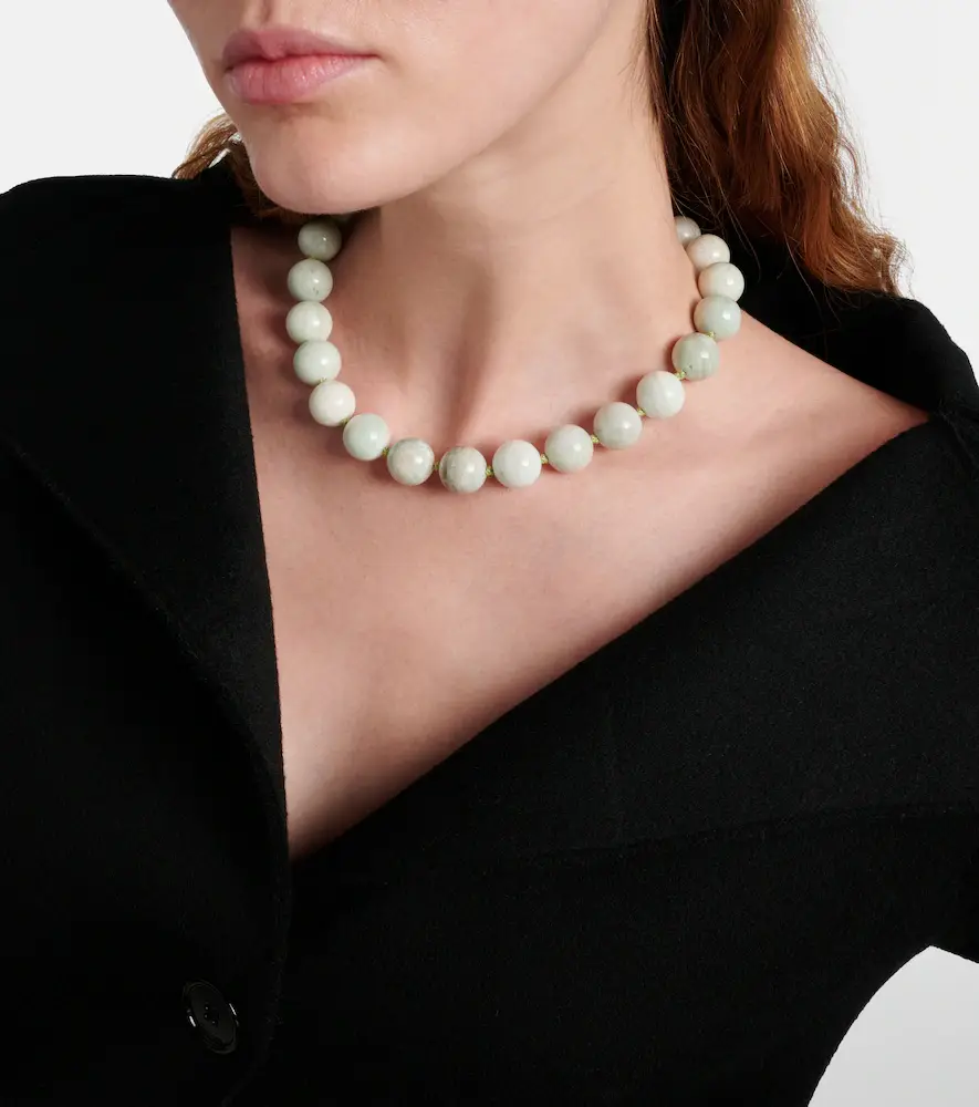 Jennifer Behr Louisa 18kt gold-plated embellished necklace | Thumbnail 4