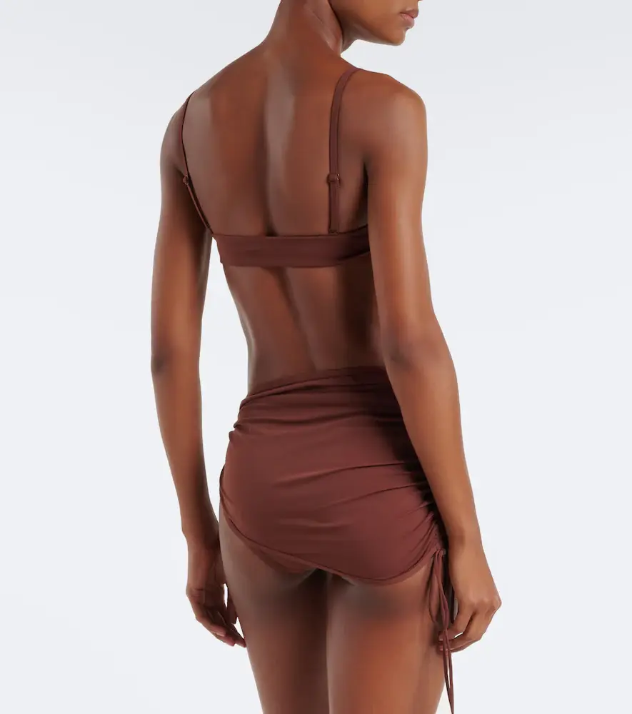 Christopher Esber Embellished ruched bikini top | Thumbnail 3