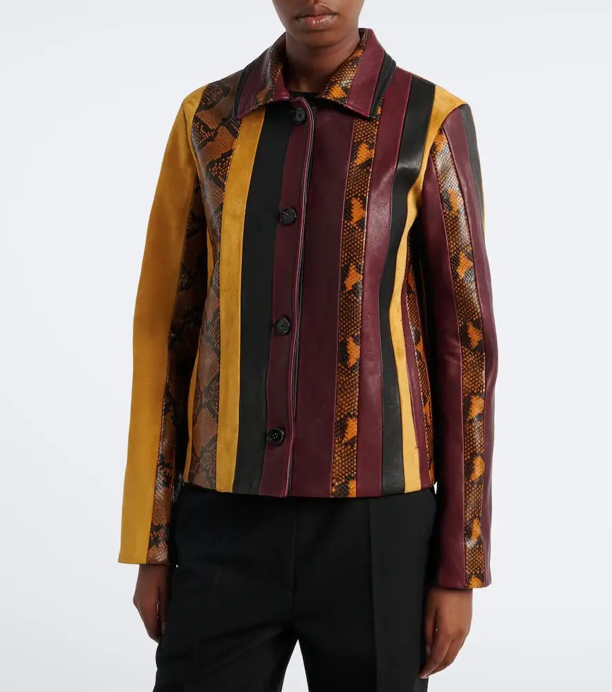 Proenza Schouler Sirine snake-effect striped leather jacket | Thumbnail 6 Proenza Schouler Sirine snake-effect striped leather jacket | Thumbnail 6
