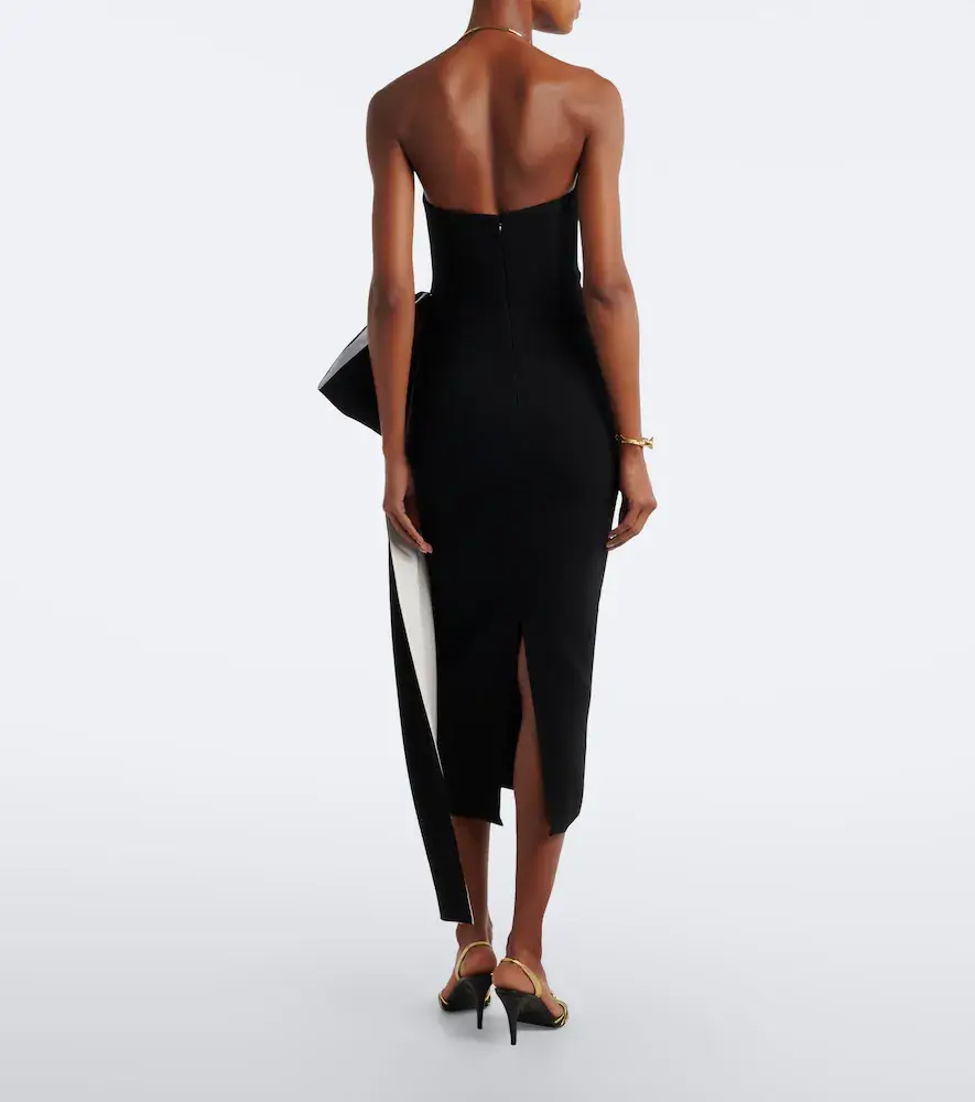 Roland Mouret Draped strapless crêpe cocktail dress | Thumbnail 2