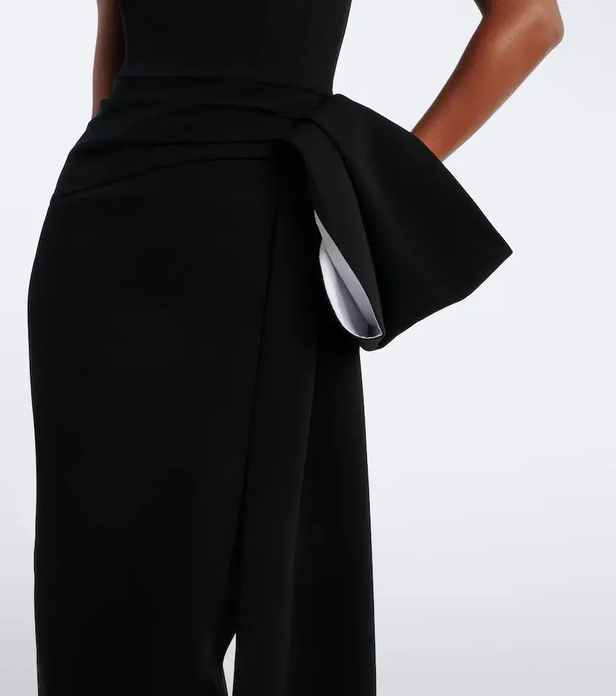 Roland Mouret Draped strapless crêpe cocktail dress | Thumbnail 4