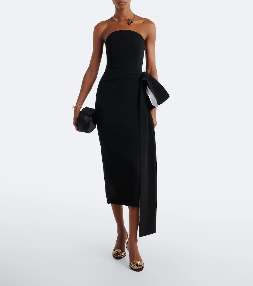 Roland Mouret Draped strapless crêpe cocktail dress | Thumbnail 5
