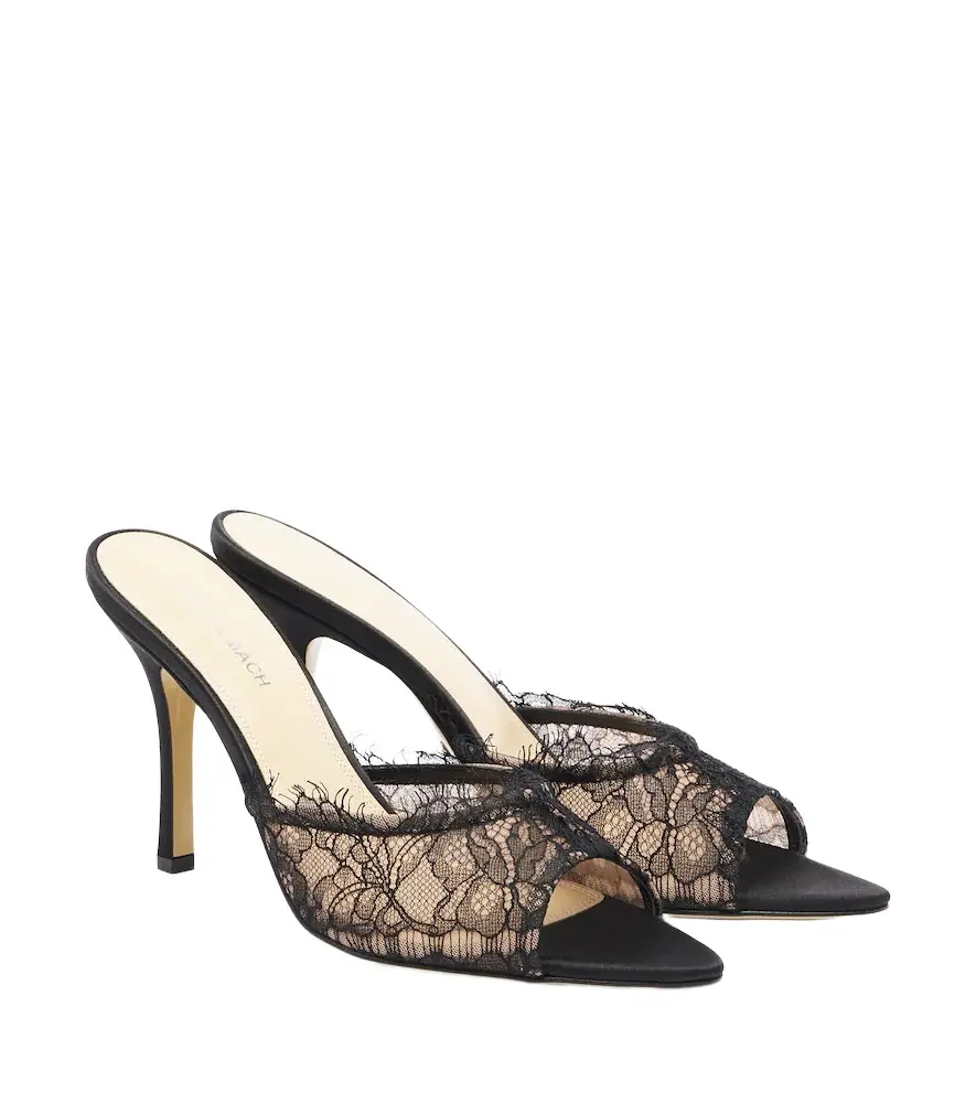 Mach & Mach Devon lace mules | Image 1 Mach & Mach Devon lace mules | Image 1