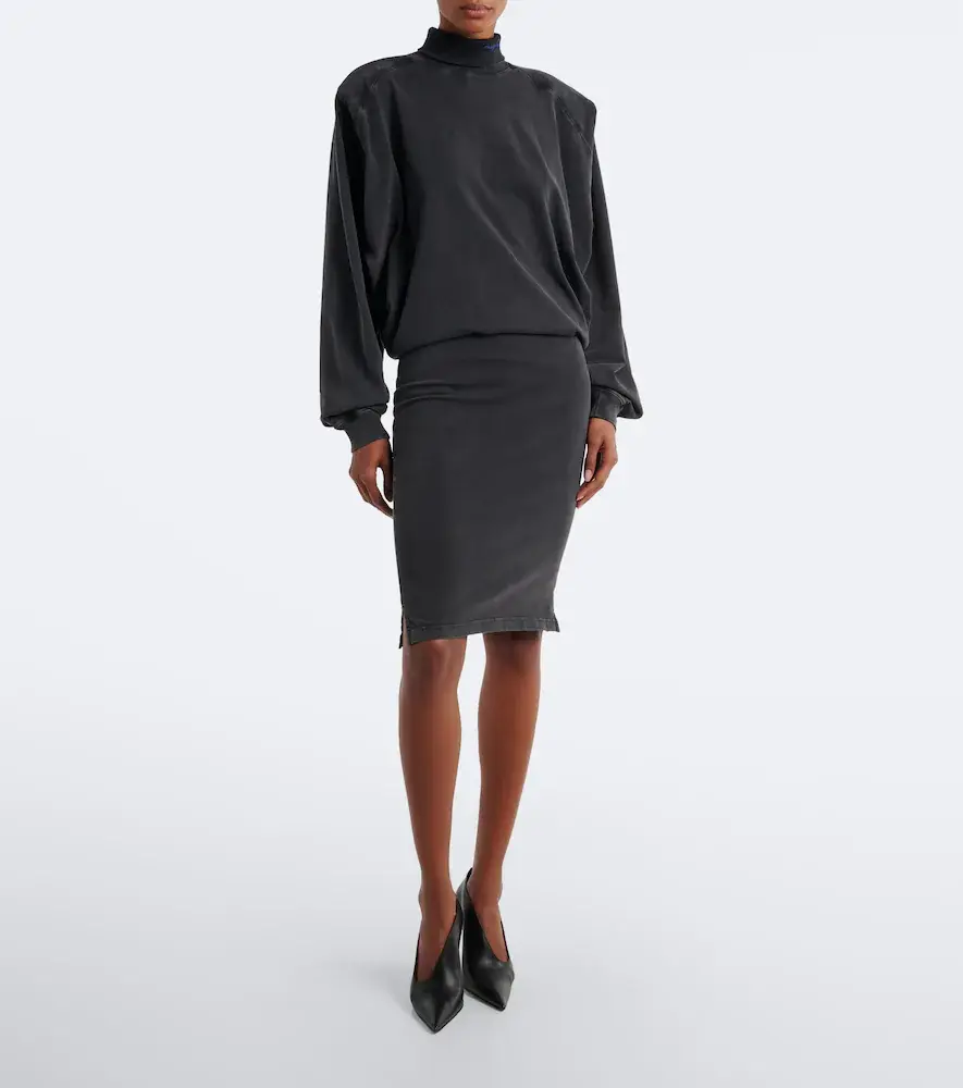 Mugler Cotton jersey sweatshirt dress | Thumbnail 3 Mugler Cotton jersey sweatshirt dress | Thumbnail 3
