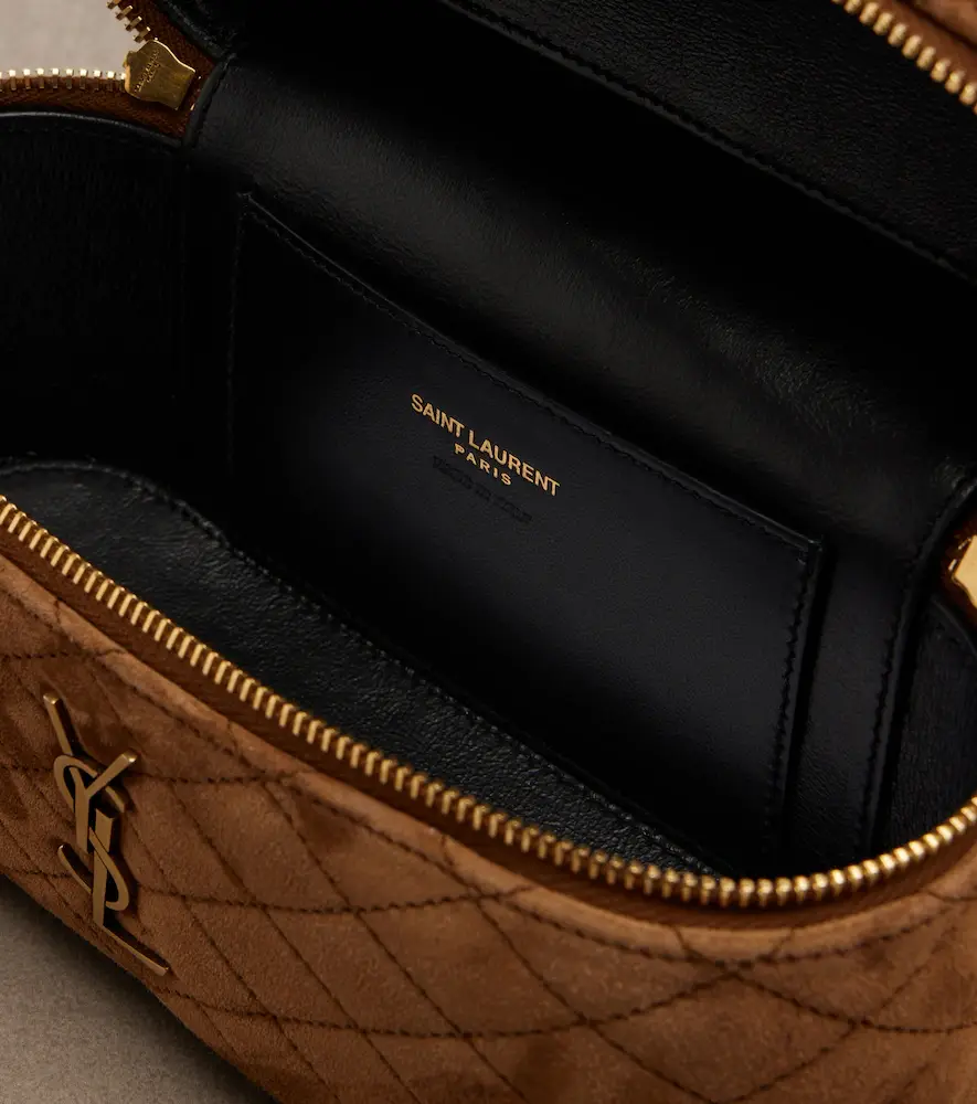 Saint Laurent Gaby Mini quilted suede vanity bag | Thumbnail 5 Saint Laurent Gaby Mini quilted suede vanity bag | Thumbnail 5