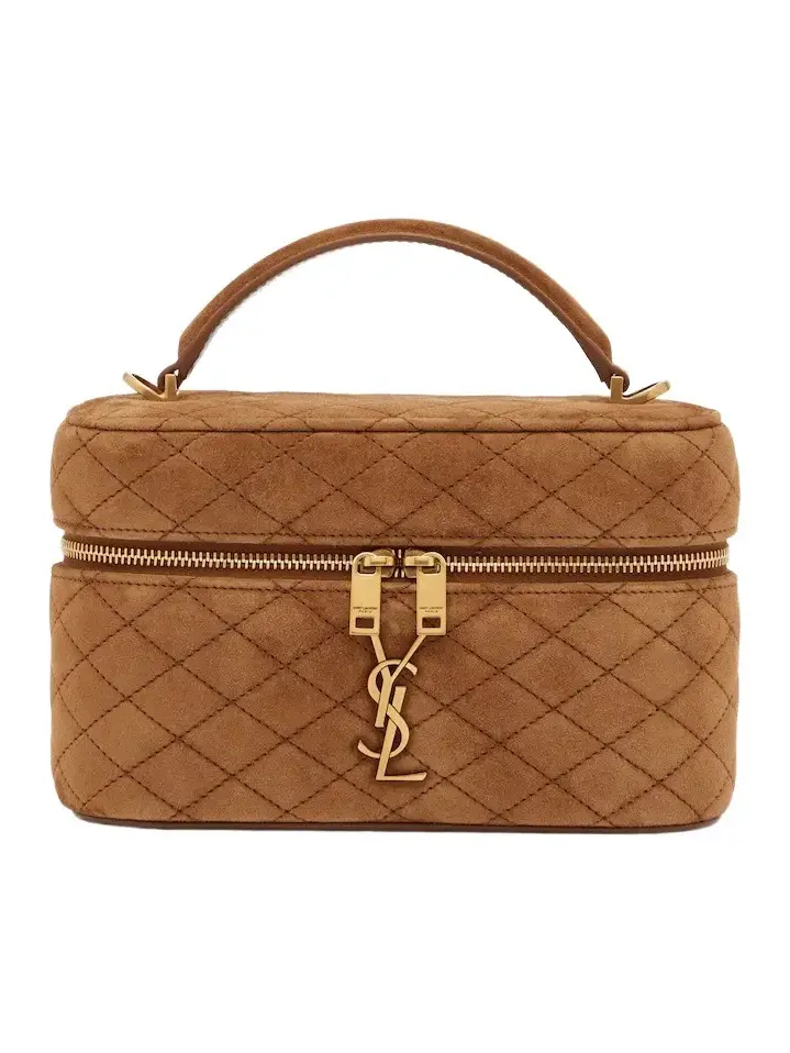 Gaby Mini quilted suede vanity bag Gaby Mini quilted suede vanity bag