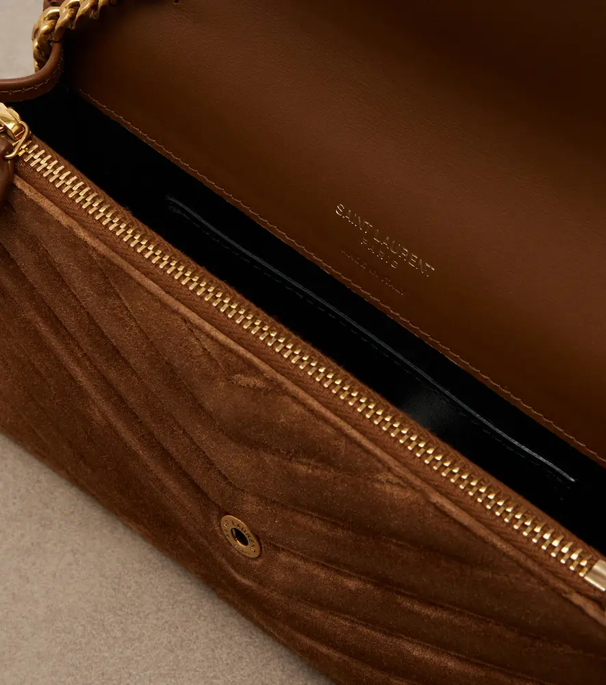 Saint Laurent Cassandre Mini suede wallet on chain | Thumbnail 5