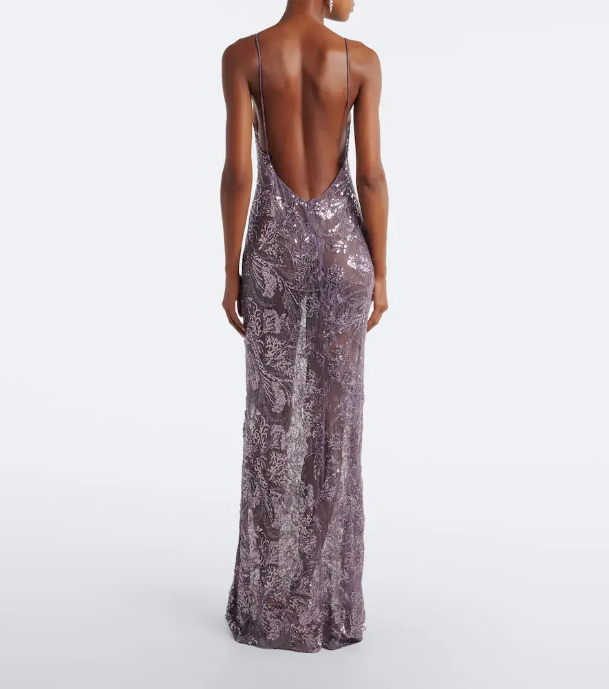 The New Arrivals Ilkyaz Ozel Claudie sequined lace gown | Thumbnail 5 The New Arrivals Ilkyaz Ozel Claudie sequined lace gown | Thumbnail 5