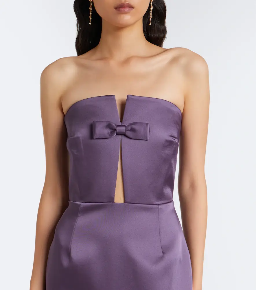 The New Arrivals Ilkyaz Ozel Noa scarf-detail satin gown | Thumbnail 4 The New Arrivals Ilkyaz Ozel Noa scarf-detail satin gown | Thumbnail 4