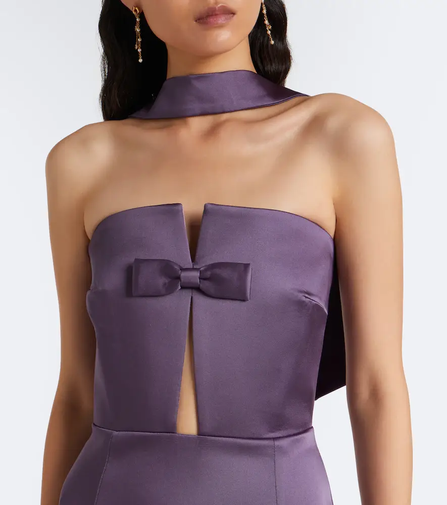 The New Arrivals Ilkyaz Ozel Noa scarf-detail satin gown | Thumbnail 5 The New Arrivals Ilkyaz Ozel Noa scarf-detail satin gown | Thumbnail 5