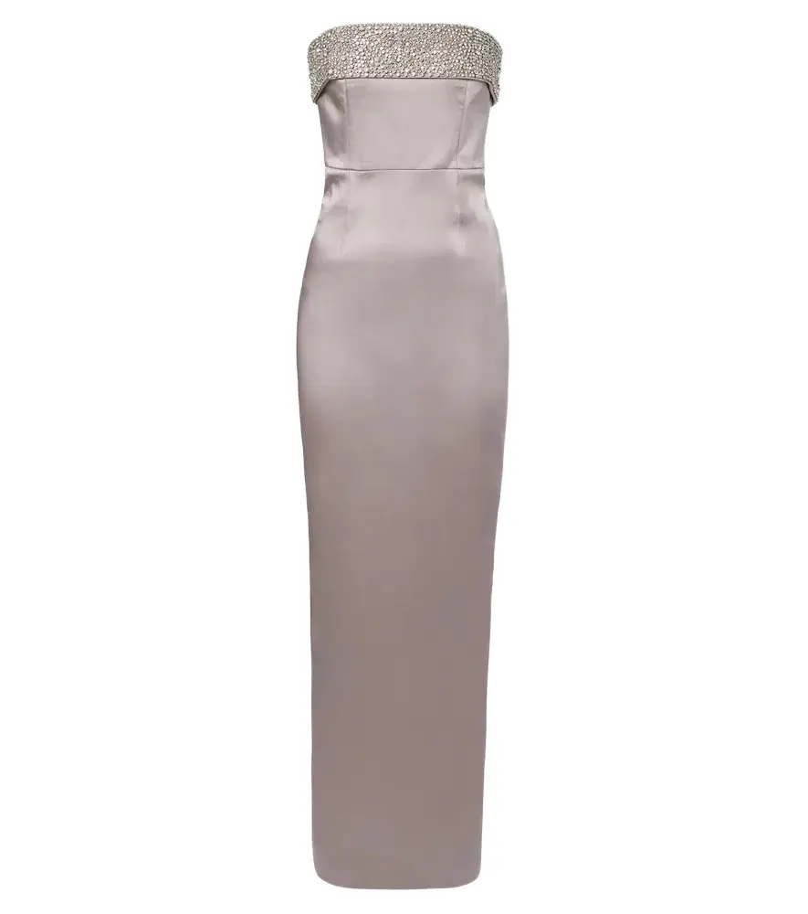 The New Arrivals Ilkyaz Ozel Rhea embellished strapless satin gown | Image 1 The New Arrivals Ilkyaz Ozel Rhea embellished strapless satin gown | Image 1