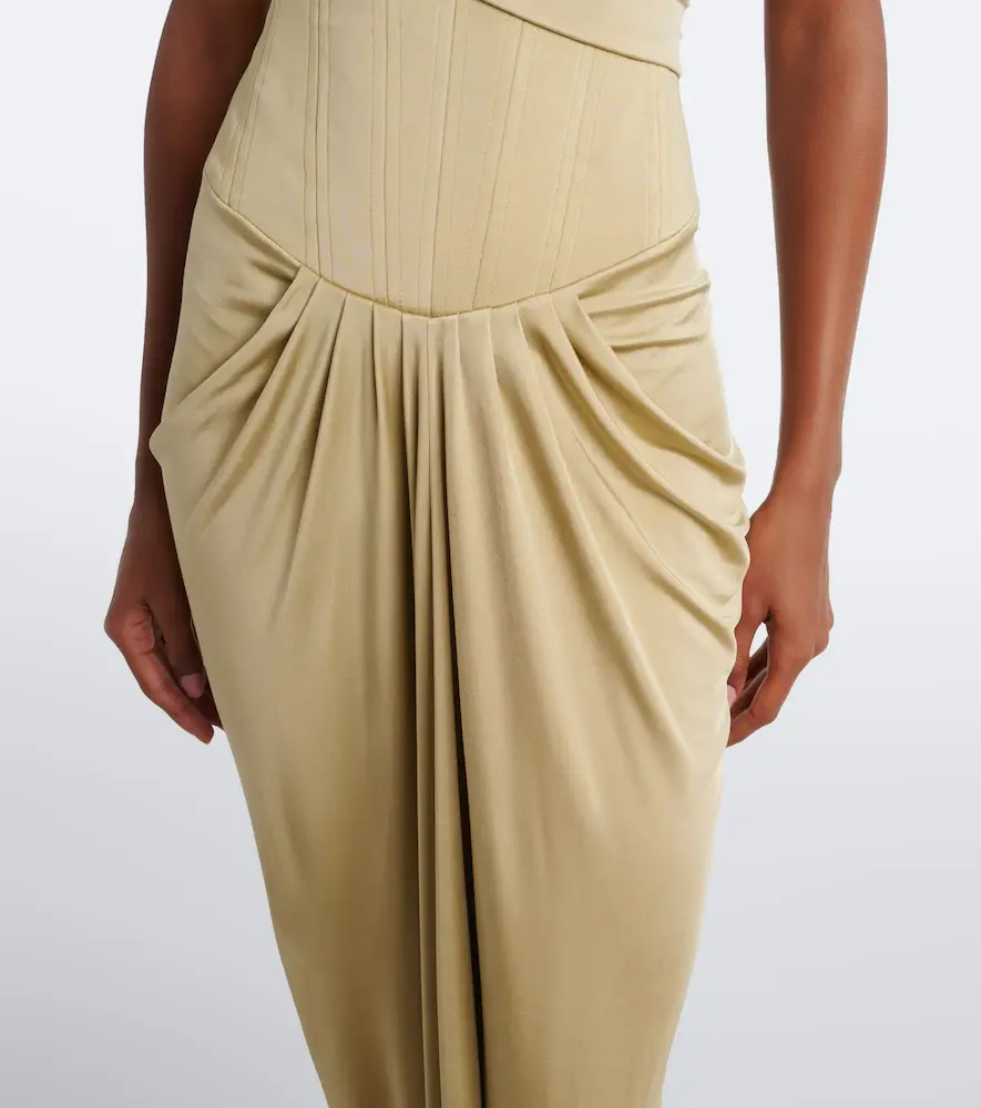 The New Arrivals Ilkyaz Ozel Draped gathered corset gown | Thumbnail 3 The New Arrivals Ilkyaz Ozel Draped gathered corset gown | Thumbnail 3