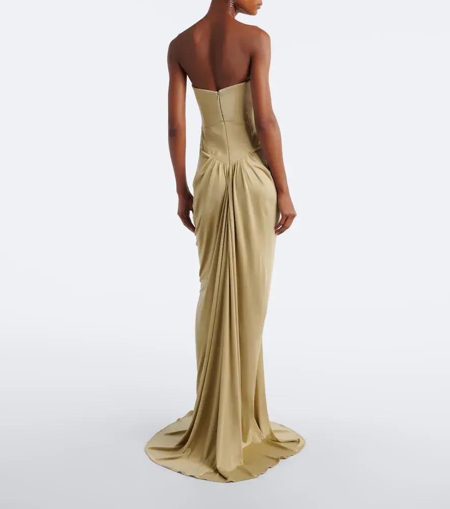 The New Arrivals Ilkyaz Ozel Draped gathered corset gown | Thumbnail 4 The New Arrivals Ilkyaz Ozel Draped gathered corset gown | Thumbnail 4