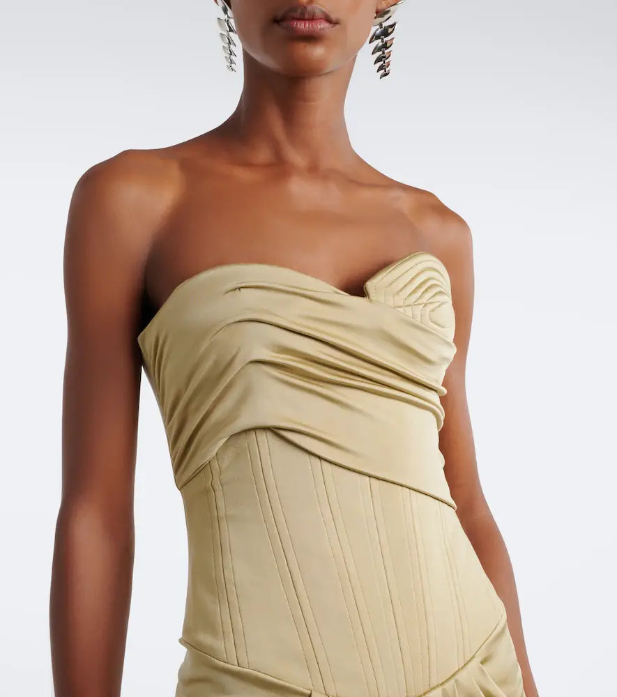 The New Arrivals Ilkyaz Ozel Draped gathered corset gown | Thumbnail 5 The New Arrivals Ilkyaz Ozel Draped gathered corset gown | Thumbnail 5