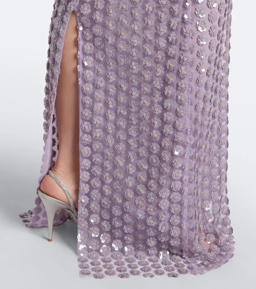 The New Arrivals Ilkyaz Ozel Sequined tulle gown | Thumbnail 5 The New Arrivals Ilkyaz Ozel Sequined tulle gown | Thumbnail 5