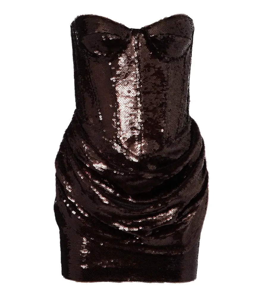 The New Arrivals Ilkyaz Ozel Sequined draped corset dress | Image 1 The New Arrivals Ilkyaz Ozel Sequined draped corset dress | Image 1