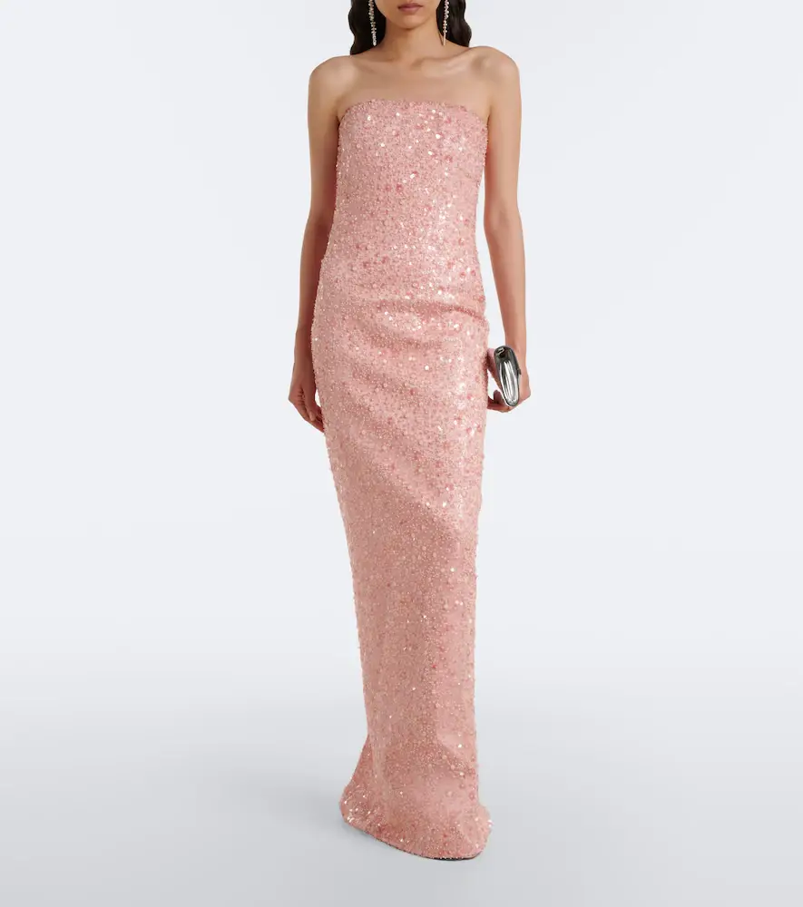 The New Arrivals Ilkyaz Ozel Nara sequined strapless gown | Thumbnail 2 The New Arrivals Ilkyaz Ozel Nara sequined strapless gown | Thumbnail 2