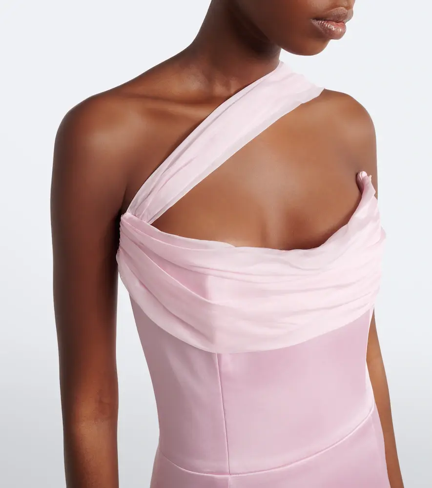The New Arrivals Ilkyaz Ozel Julietta scarf-detail satin gown | Thumbnail 2