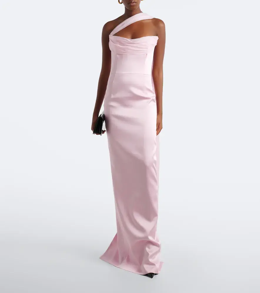 The New Arrivals Ilkyaz Ozel Julietta scarf-detail satin gown | Thumbnail 3