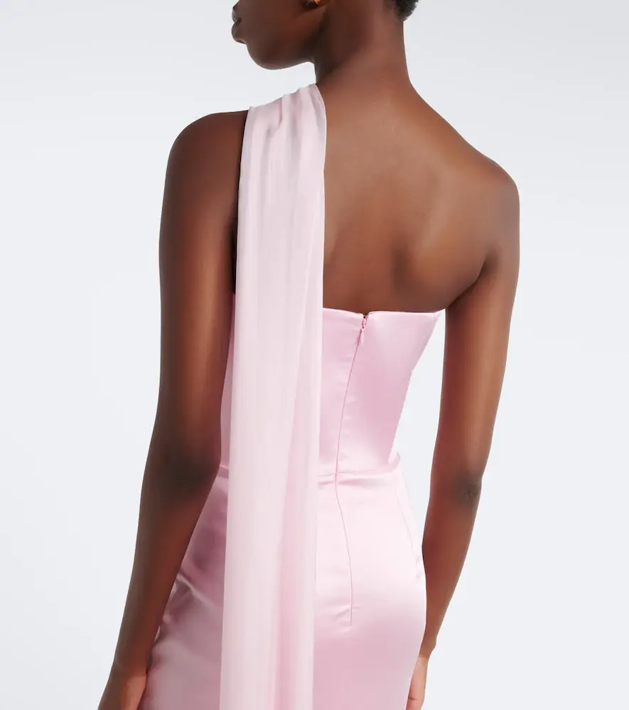 The New Arrivals Ilkyaz Ozel Julietta scarf-detail satin gown | Thumbnail 4