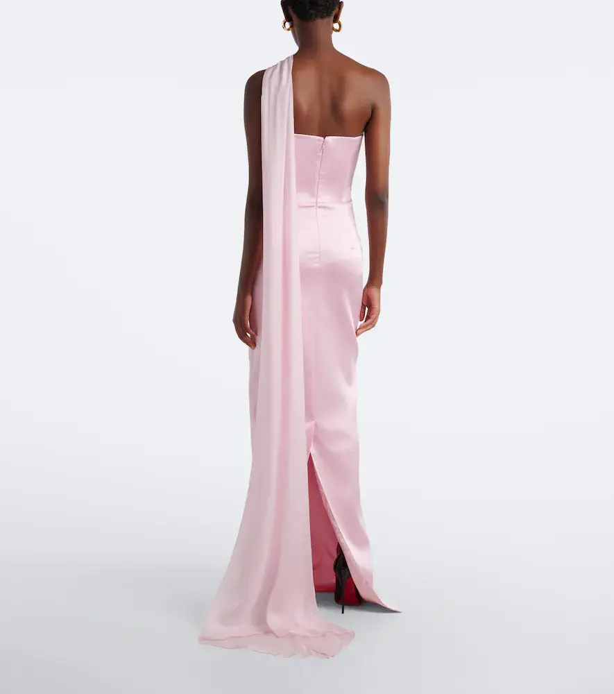 The New Arrivals Ilkyaz Ozel Julietta scarf-detail satin gown | Thumbnail 5